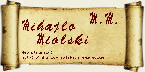 Mihajlo Miolski vizit kartica